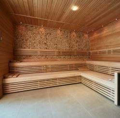 juniper log sauna