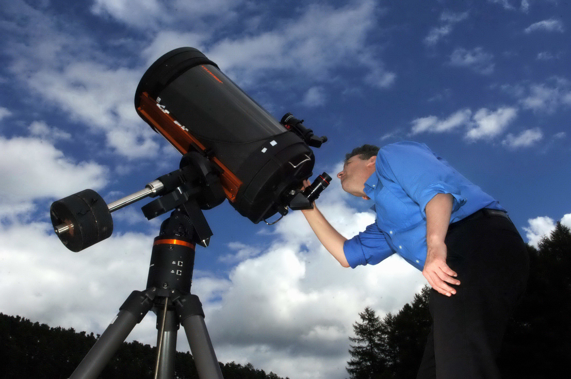 Richard Darn with Telescope