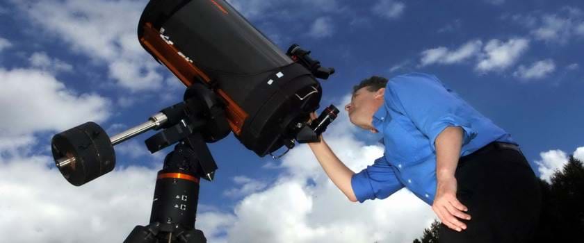 Richard Darn with Telescope