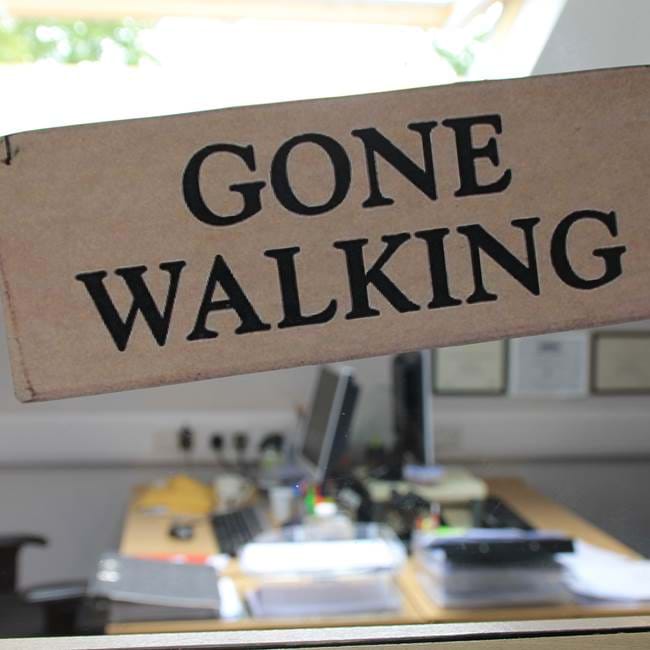 Gone Walking Sign