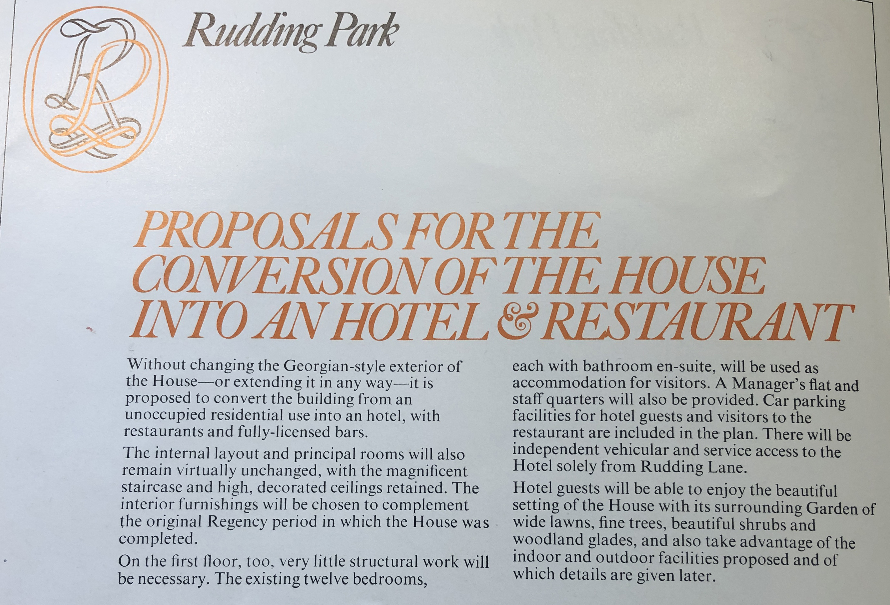 Rudding Park Conversion Proposal