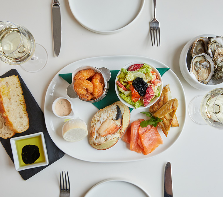 Seafood Plater At Clocktower Brasserie 